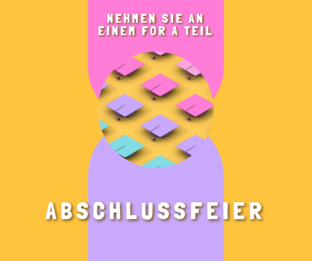 Nehmen Sie an der Abschlussfeier teil yellow whimsical-color-block