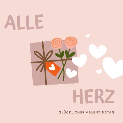 Alle Herzen pink whimsical-color-block