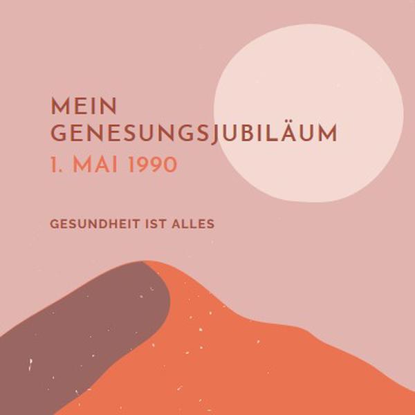 Mein Genesungsjubiläum pink organic-boho