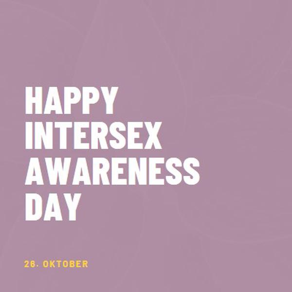 Happy Intersex Awareness Day purple modern-bold