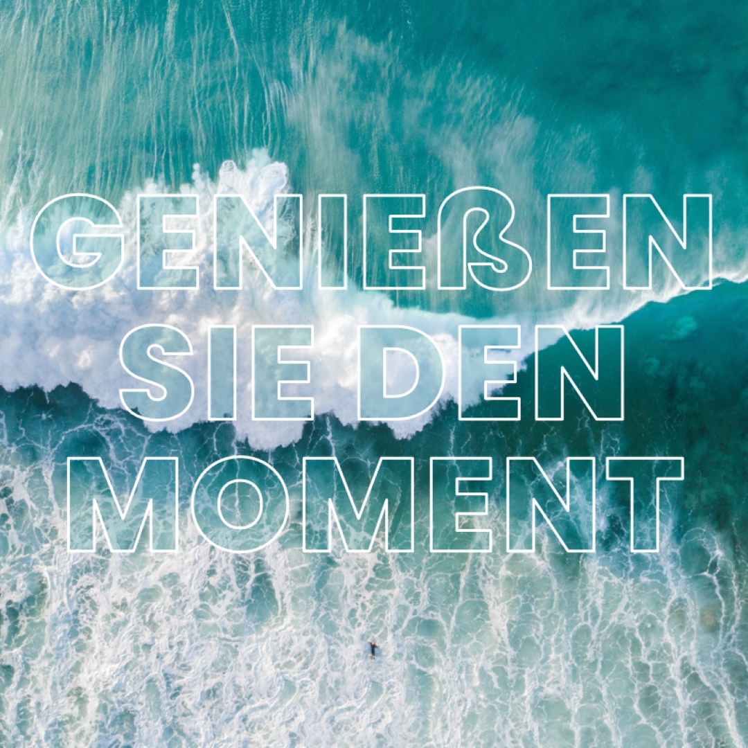 Genießen Sie den Moment blue modern-simple