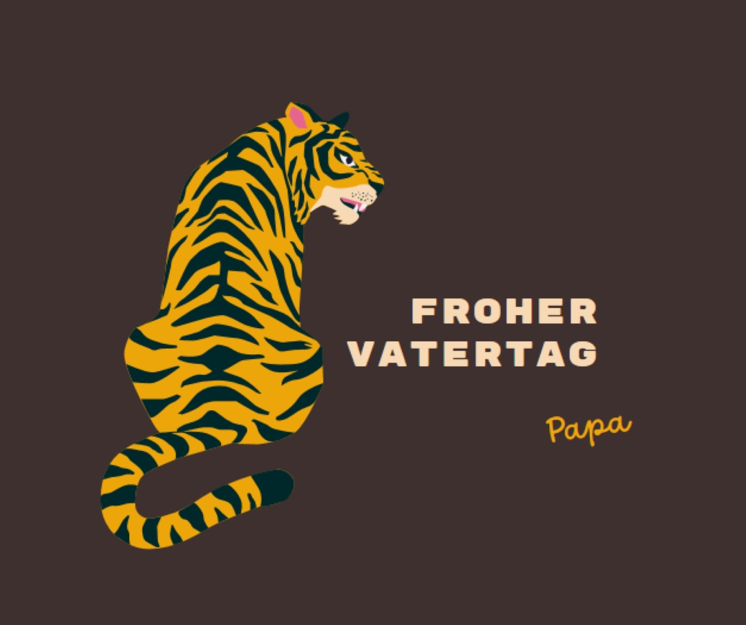 Glücklicher Vatertag, Vater brown whimsical-color-block