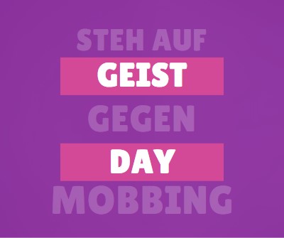 Aufstehen gegen Mobbing purple modern-bold