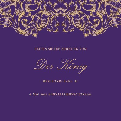 Eine Krönung, die für einen König geeignet ist purple modern-simple