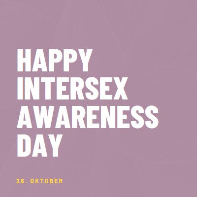 Happy Intersex Awareness Day purple modern-bold