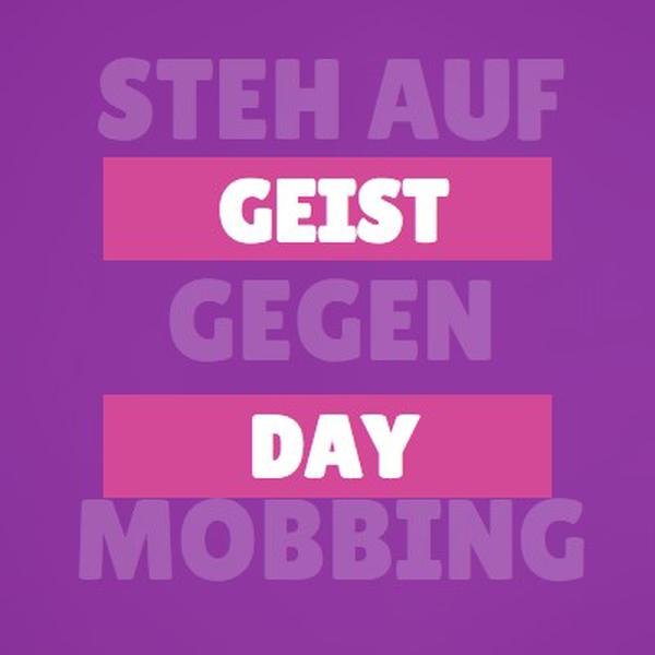 Aufstehen gegen Mobbing purple modern-bold