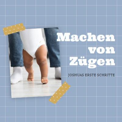 Ausschreitend blue modern-simple