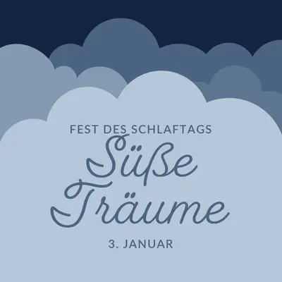 Nur von mehr Schlaf träumen blue whimsical-color-block
