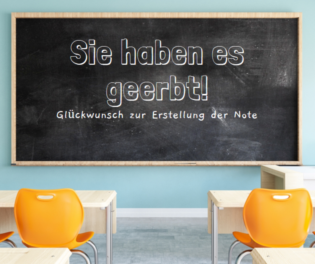 Die Note gemacht blue modern-simple