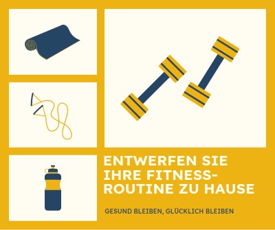 Gesund und glücklich yellow modern-bold