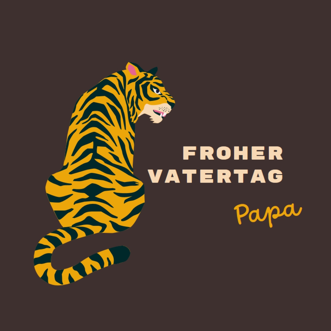 Glücklicher Vatertag, Vater brown whimsical-color-block