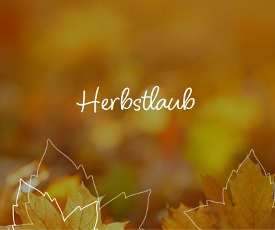 Herbstlaub orange organic-simple