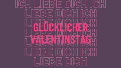 Ich liebe dich, Valentinstag purple modern-bold