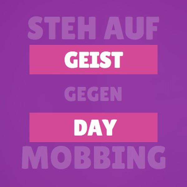 Aufstehen gegen Mobbing purple modern-bold