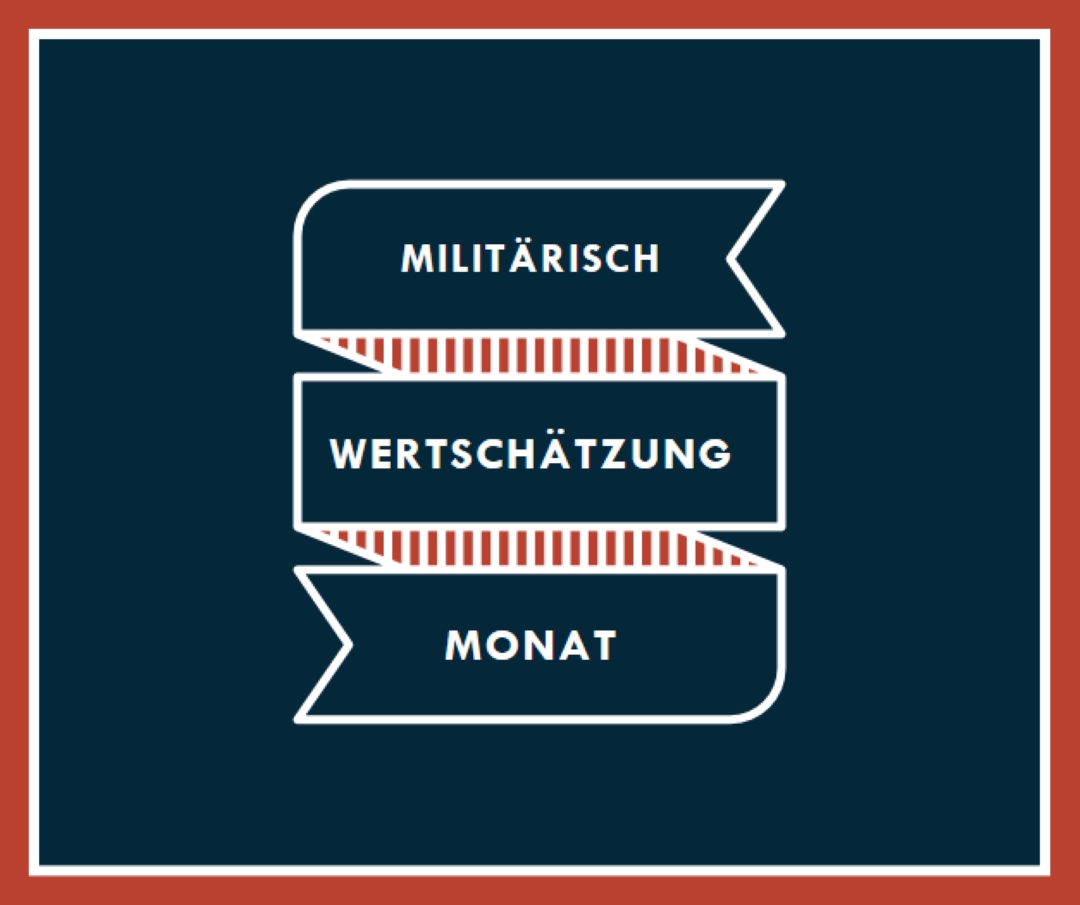 Den Monat der militärischen Anerkennung feiern blue modern-simple