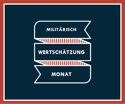 Den Monat der militärischen Anerkennung feiern blue modern-simple