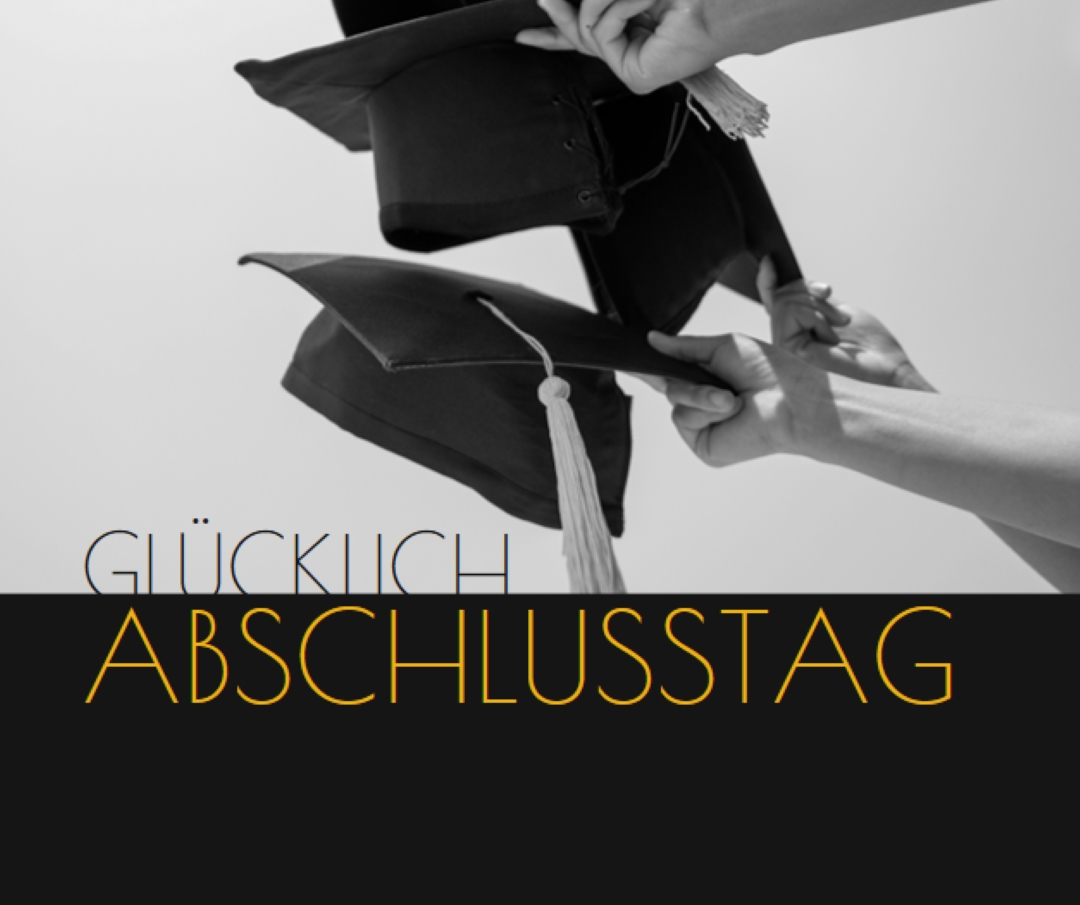 Glücklicher Abschlusstag black modern-simple