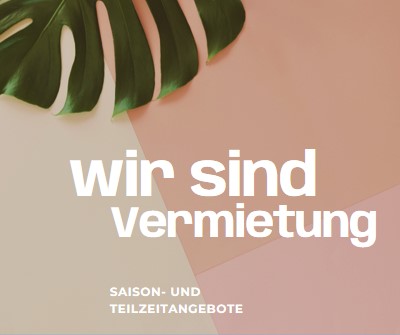 Wir stellen Saisonarbeiter ein pink modern-simple