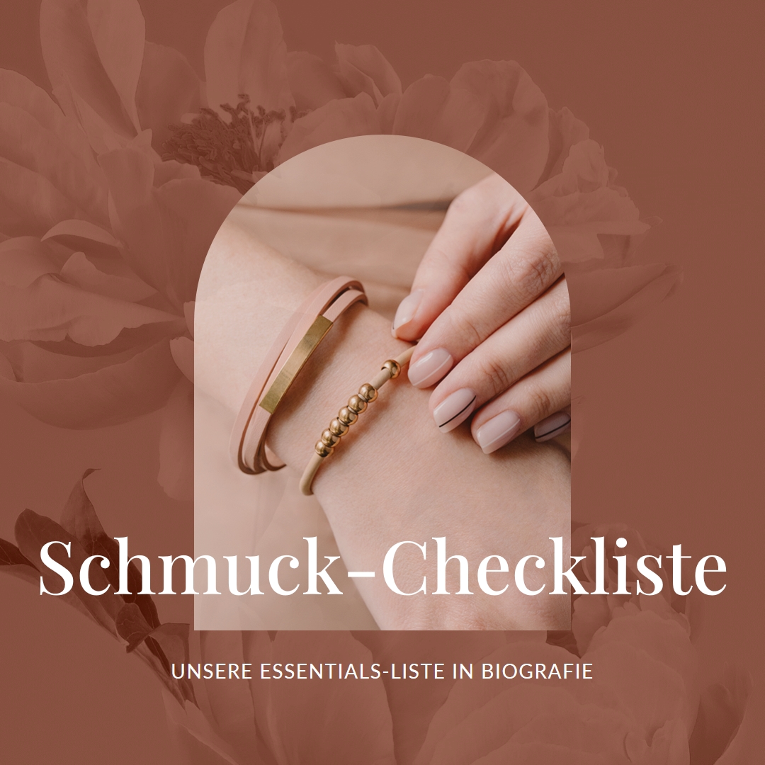 Schmuck-Checkliste pink organic-boho