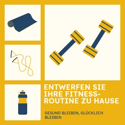 Gesund und glücklich yellow modern-bold