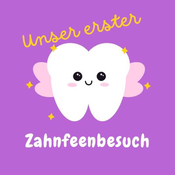 Erster Zahnfeenbesuch purple whimsical-color-block