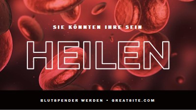 Blutspender werden red modern-simple