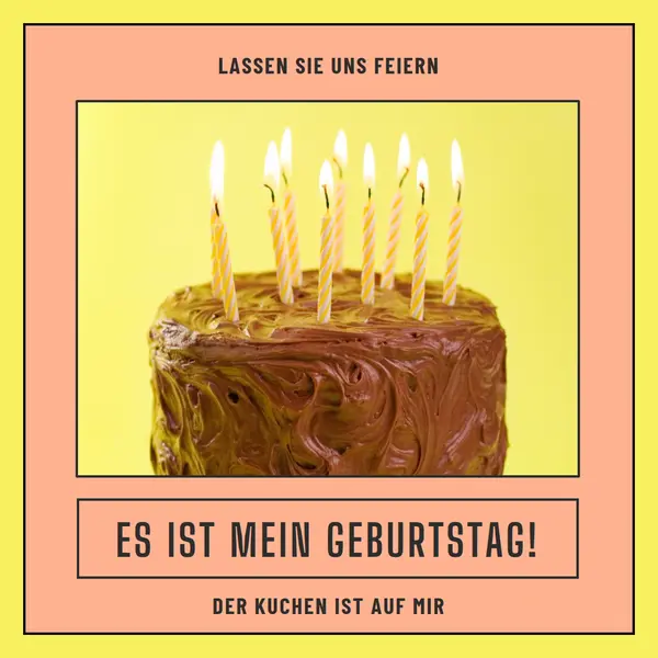 Lassen Sie sie Kuchen essen pink modern-bold