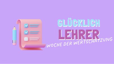 Wertschätzungswoche des Lehrers purple whimsical-color-block