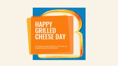 Happy Grilled Cheese Day orange modern-bold