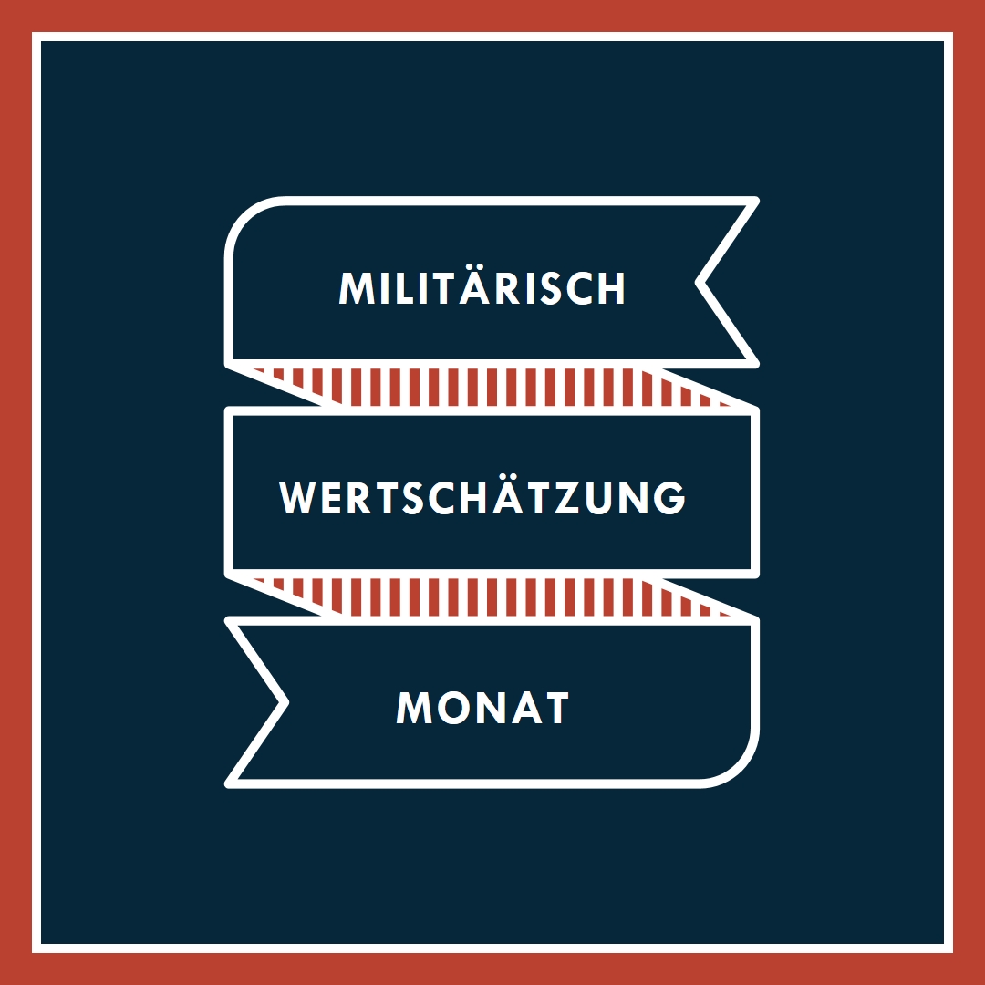 Den Monat der militärischen Anerkennung feiern blue modern-simple