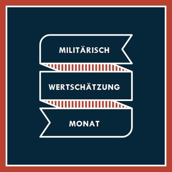 Den Monat der militärischen Anerkennung feiern blue modern-simple