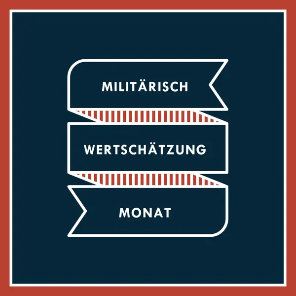 Den Monat der militärischen Anerkennung feiern blue modern-simple