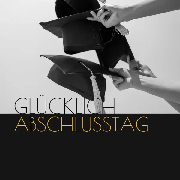 Glücklicher Abschlusstag black modern-simple