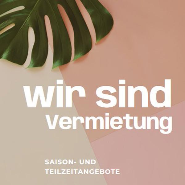 Wir stellen Saisonarbeiter ein pink modern-simple