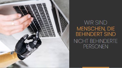 Bewusstsein für Menschen mit Behinderungen gray modern-simple