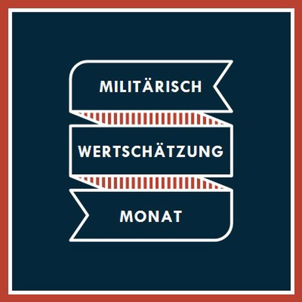 Den Monat der militärischen Anerkennung feiern blue modern-simple