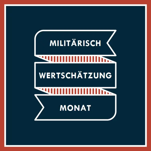 Den Monat der militärischen Anerkennung feiern blue modern-simple