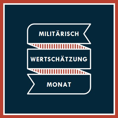 Den Monat der militärischen Anerkennung feiern blue modern-simple