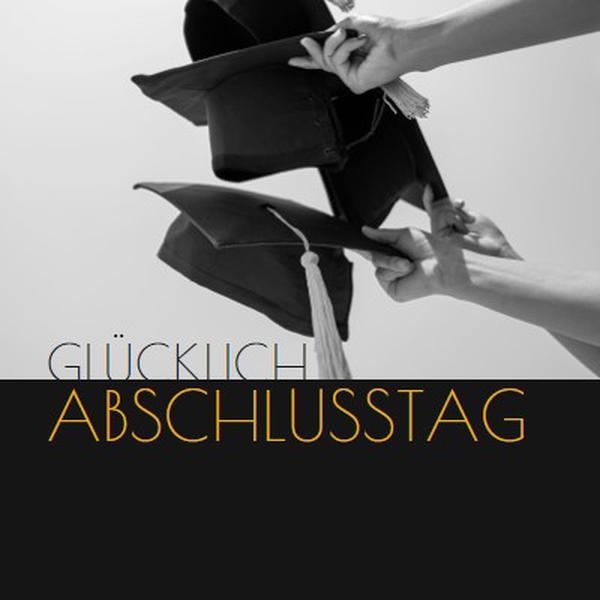 Glücklicher Abschlusstag black modern-simple