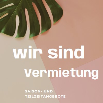 Wir stellen Saisonarbeiter ein pink modern-simple