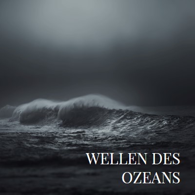 Wellen des dunklen Ozeans gray modern-simple