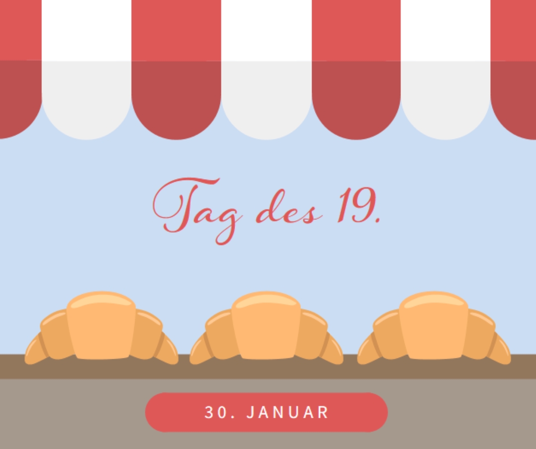 Tag des 19. blue whimsical-color-block