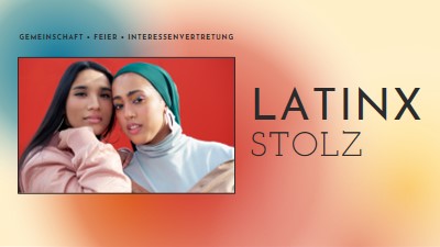 Feiern der Latinx-Community red modern-bold