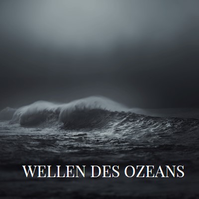 Wellen des dunklen Ozeans gray modern-simple