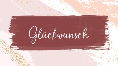 Einfache Glückwünsche pink organic-simple