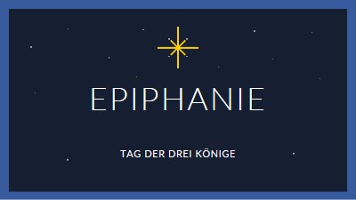 Epiphanie beobachten blue modern-simple