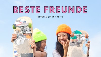 Für immer Freunde blue modern-bold