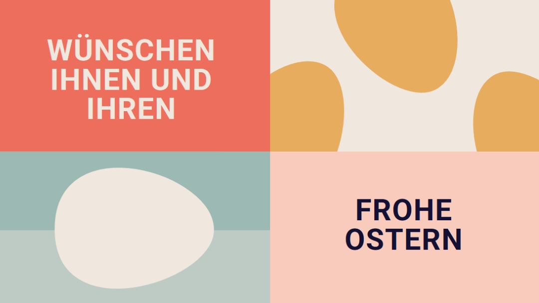 Frohes Ostern für Sie und Ihre orange modern-color-block