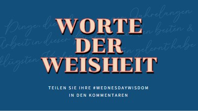 Wort zum Weisen blue modern-simple