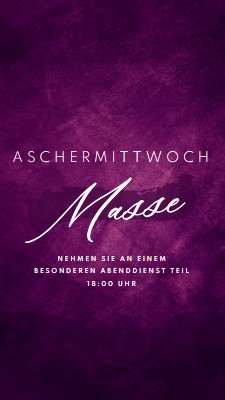 Aschermittwochsmesse purple modern-simple